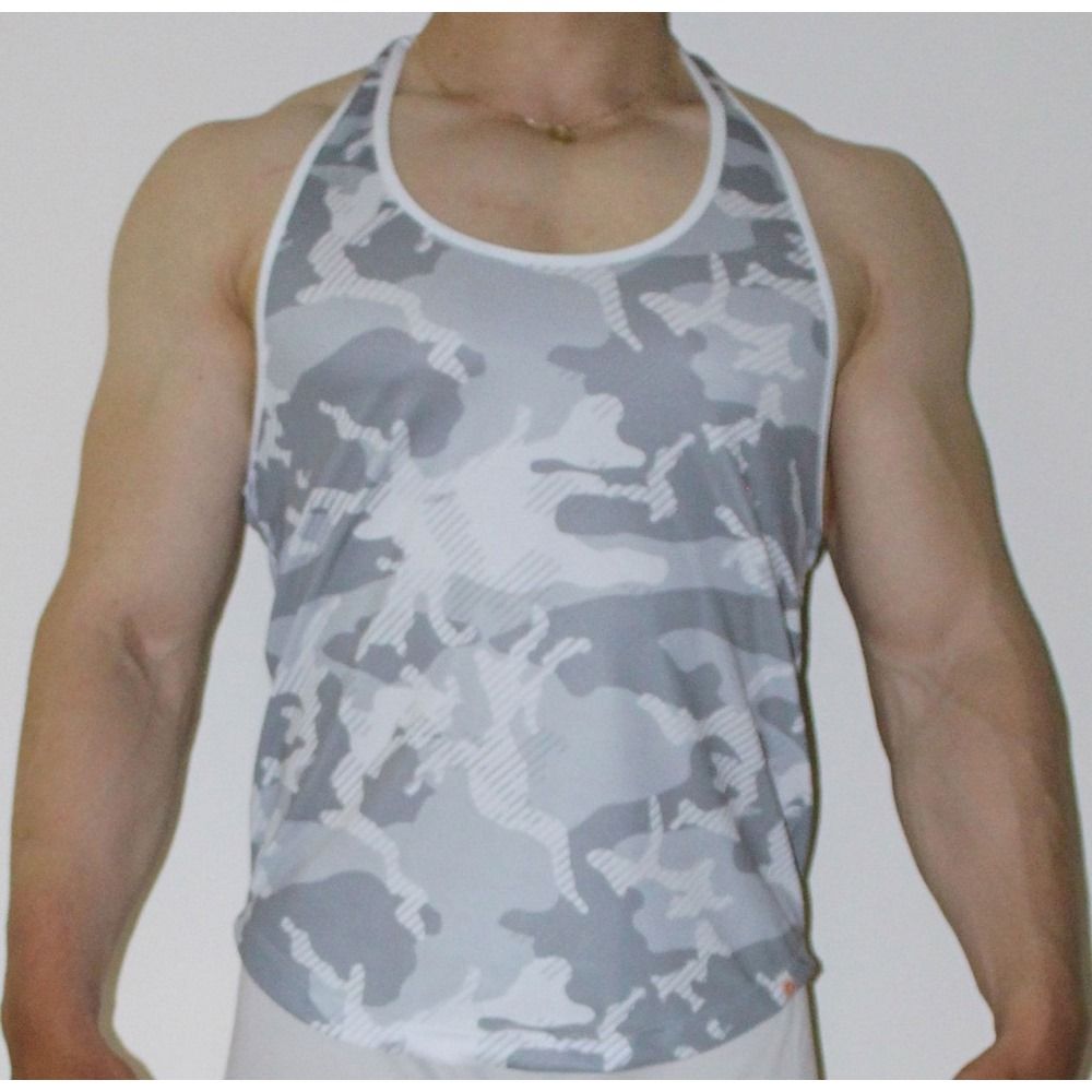 Мужская майка серой камуфляжной расцветки 1