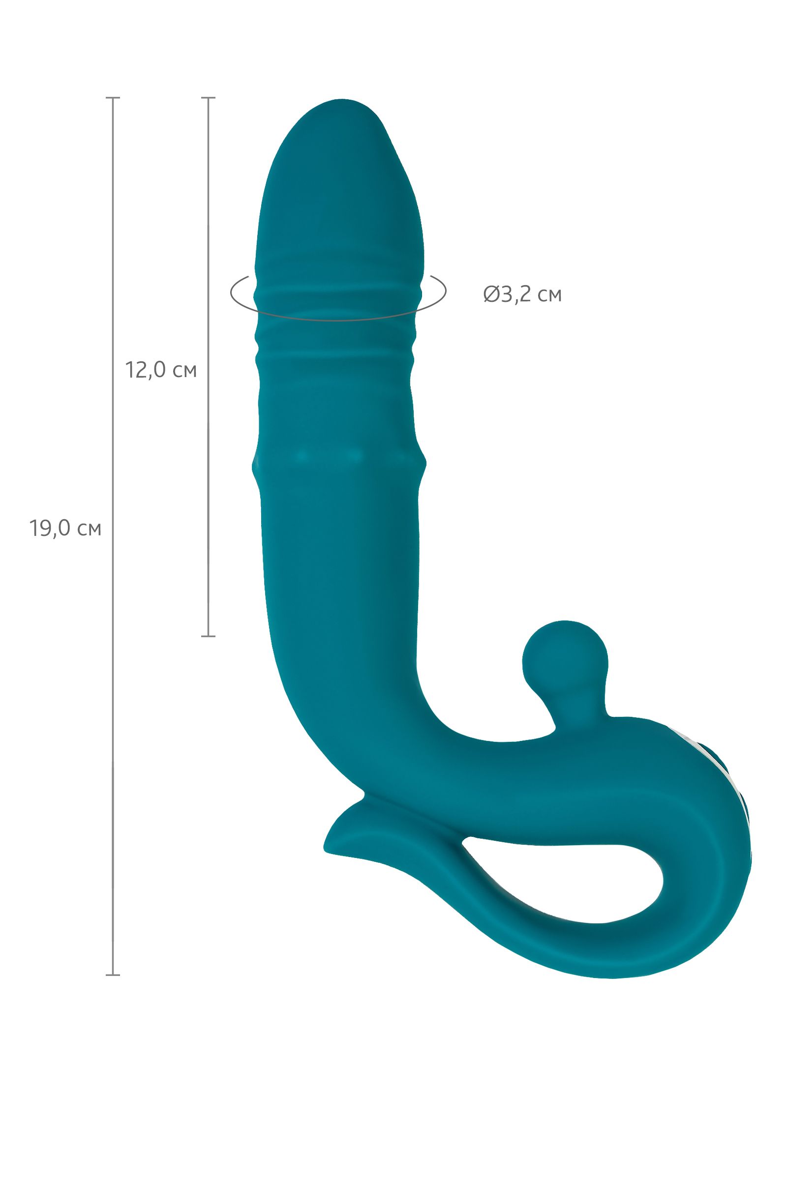 Зеленый вибратор с функцией Up&Down и стимулирующим кольцом Mija - 19 см. 9