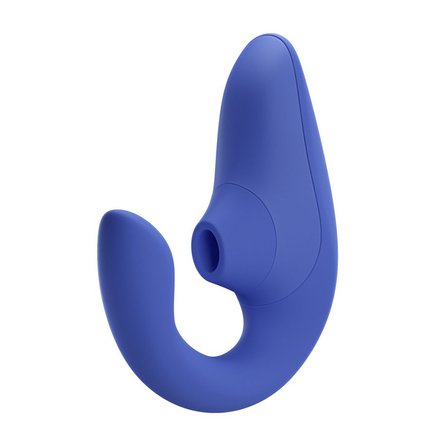 Голубой вибромассажер для двойной стимуляции Womanizer Blend 3