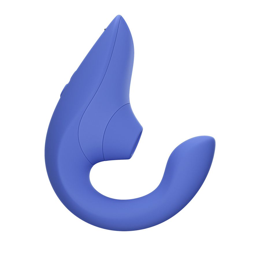 Голубой вибромассажер для двойной стимуляции Womanizer Blend 6