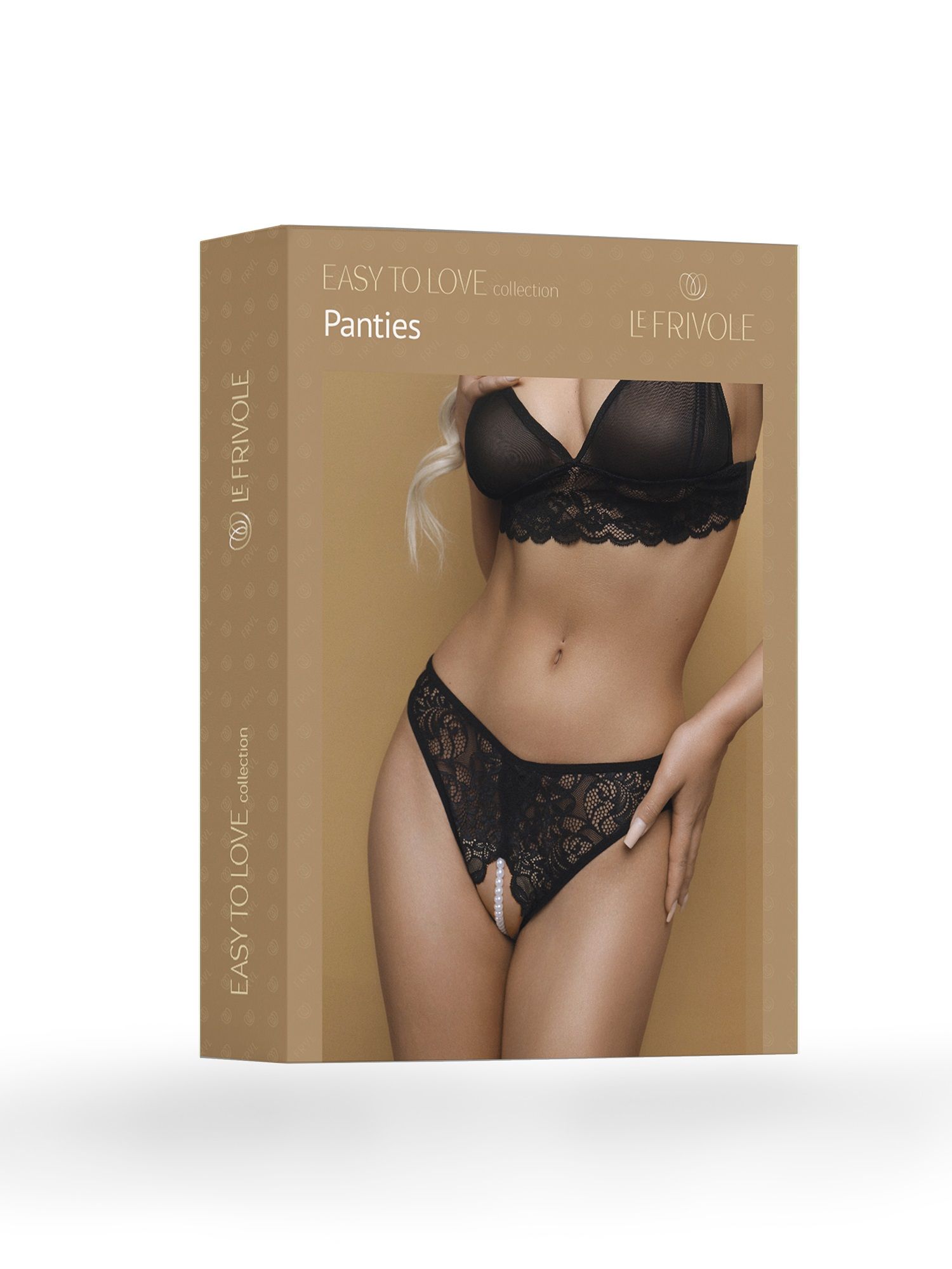 Кружевные трусики с нитью бусин в шагу 5