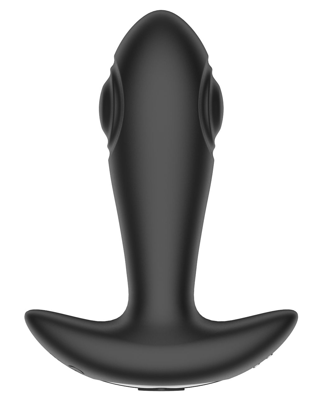 Черный массажер простаты с вибрацией, эффектом маятника и пультом ДУ 3