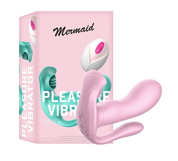 Розовый женский тройной вибростимулятор 5