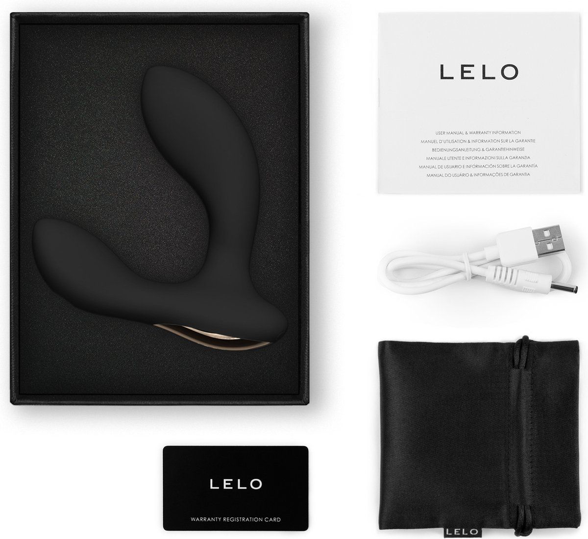 Черный вибростимулятор простаты Hugo 2 3