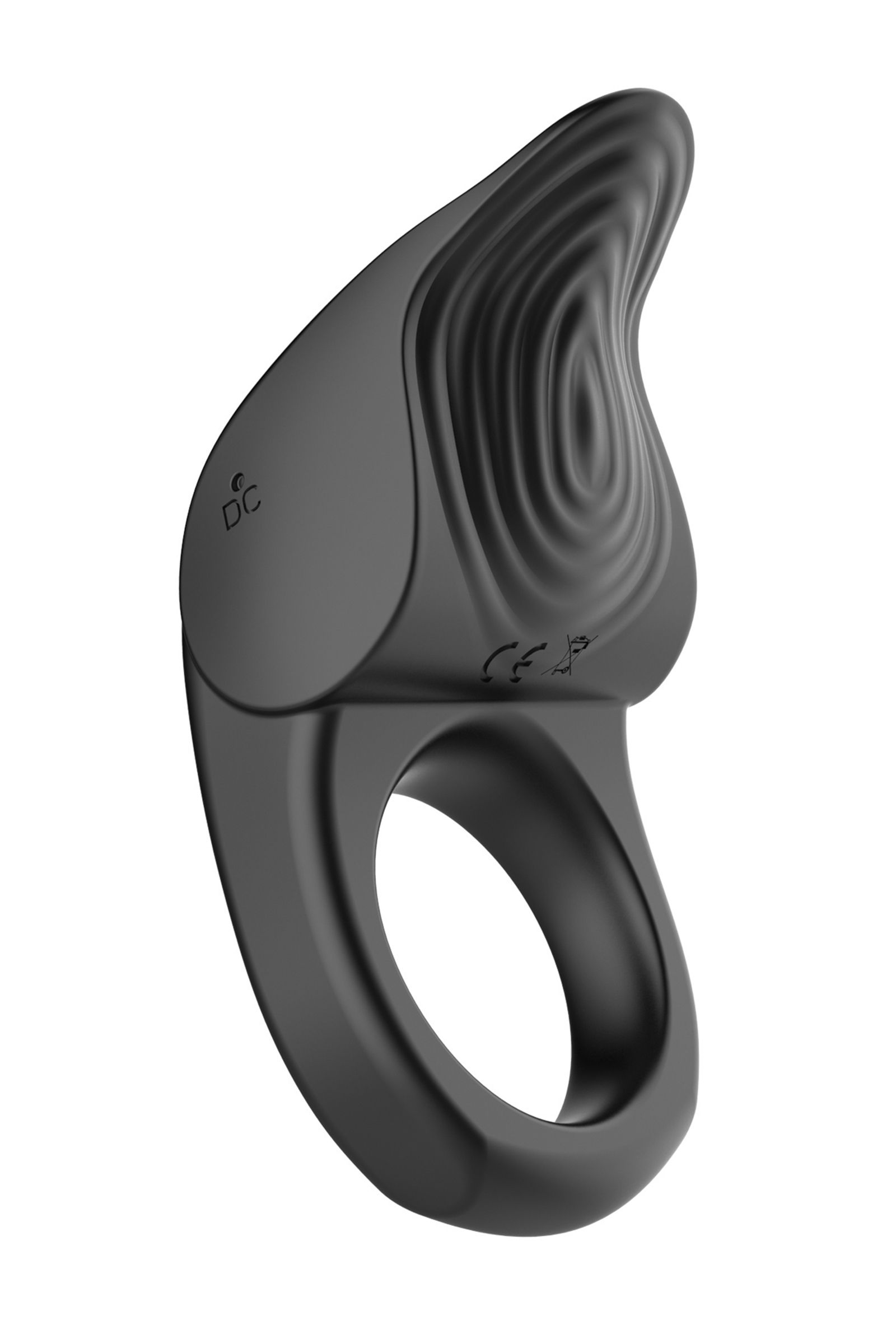 Черное эрекционное виброкольцо Vibro Lust Ring 2