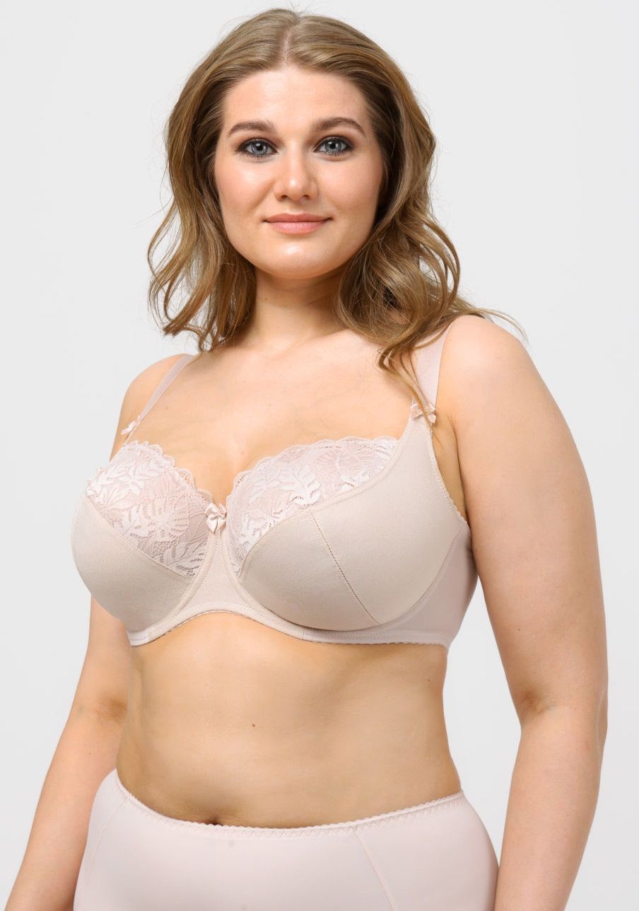 Бюстгальтер на каркасах с украшенной кружевом чашкой 1