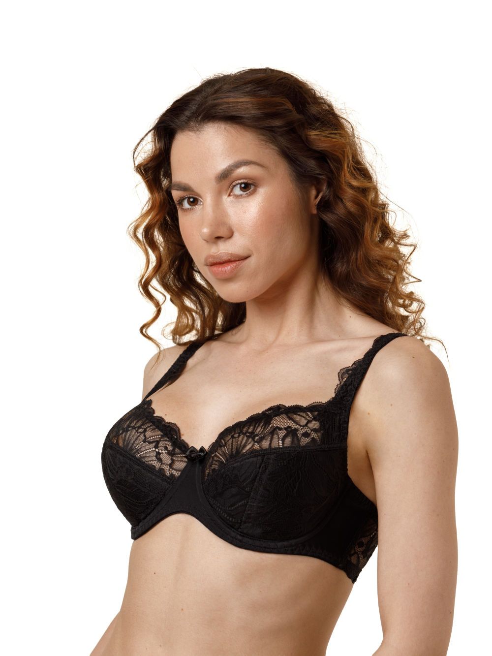 Бюстгальтер со сшивной чашкой из эластичного кружева 3