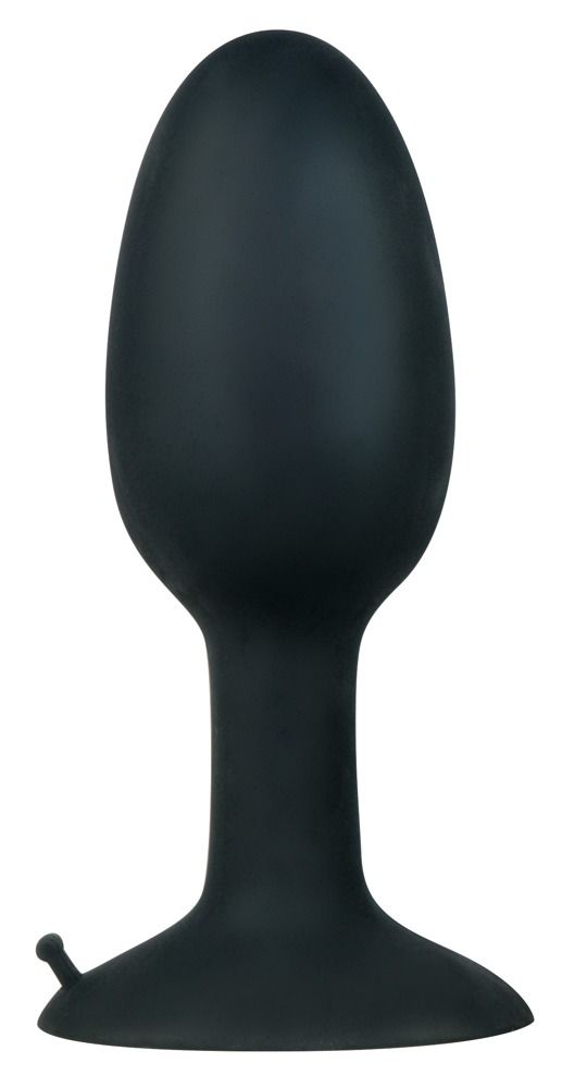 Чёрная анальная пробка со смещенным центром тяжести - 13 см. 1