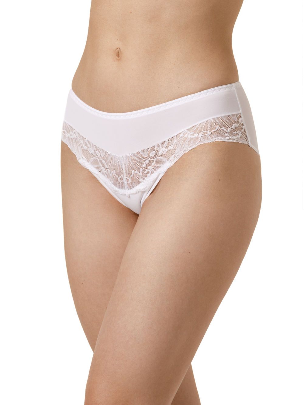 Трусики-слипы из микроволокна с кружевной вставкой 1