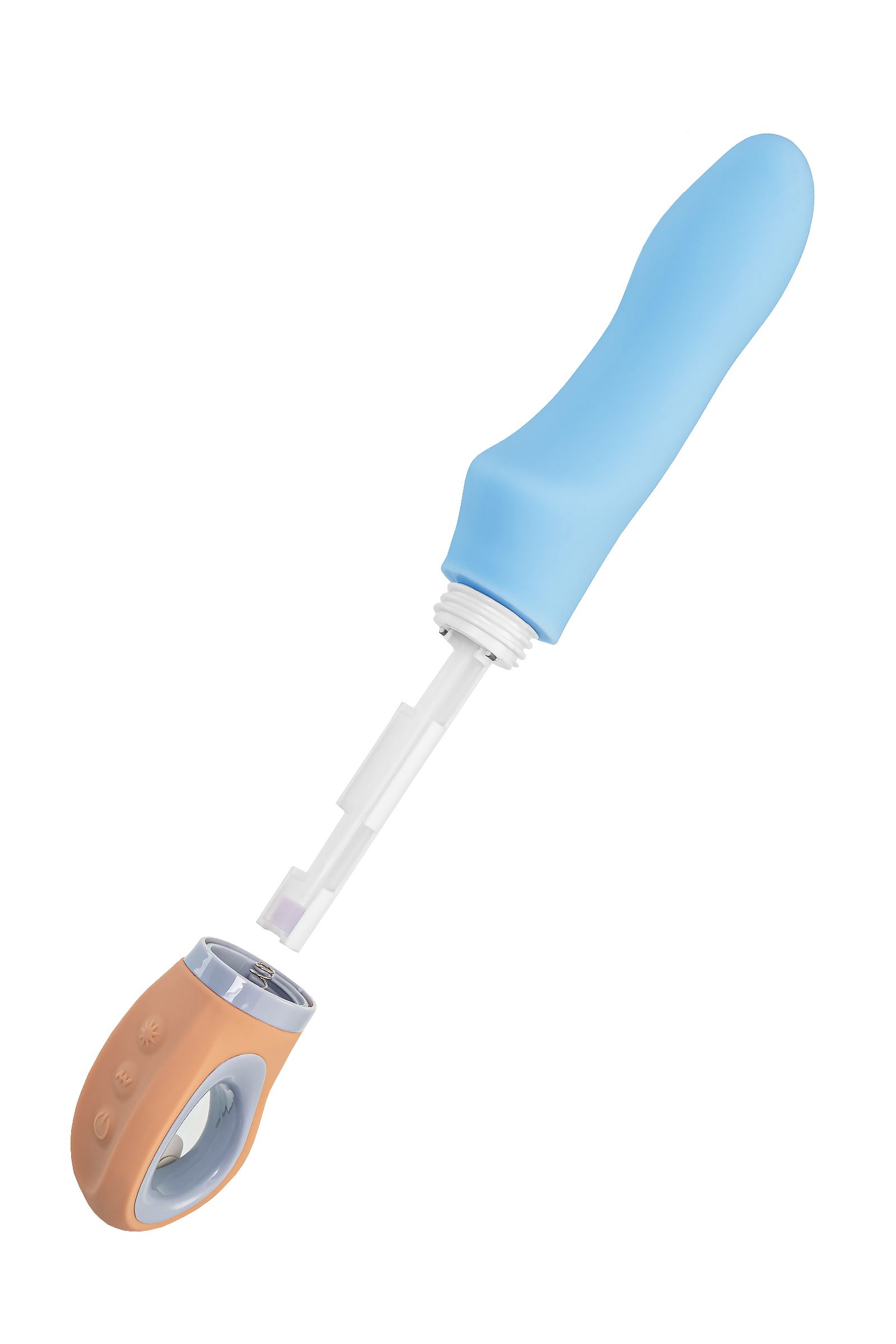 Голубой силиконовый вибратор Bluebell - 18,5 см. 5