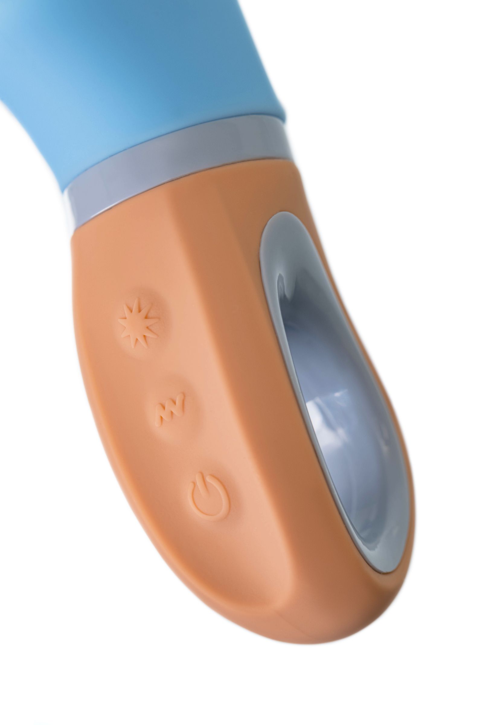 Голубой силиконовый вибратор Bluebell - 18,5 см. 8