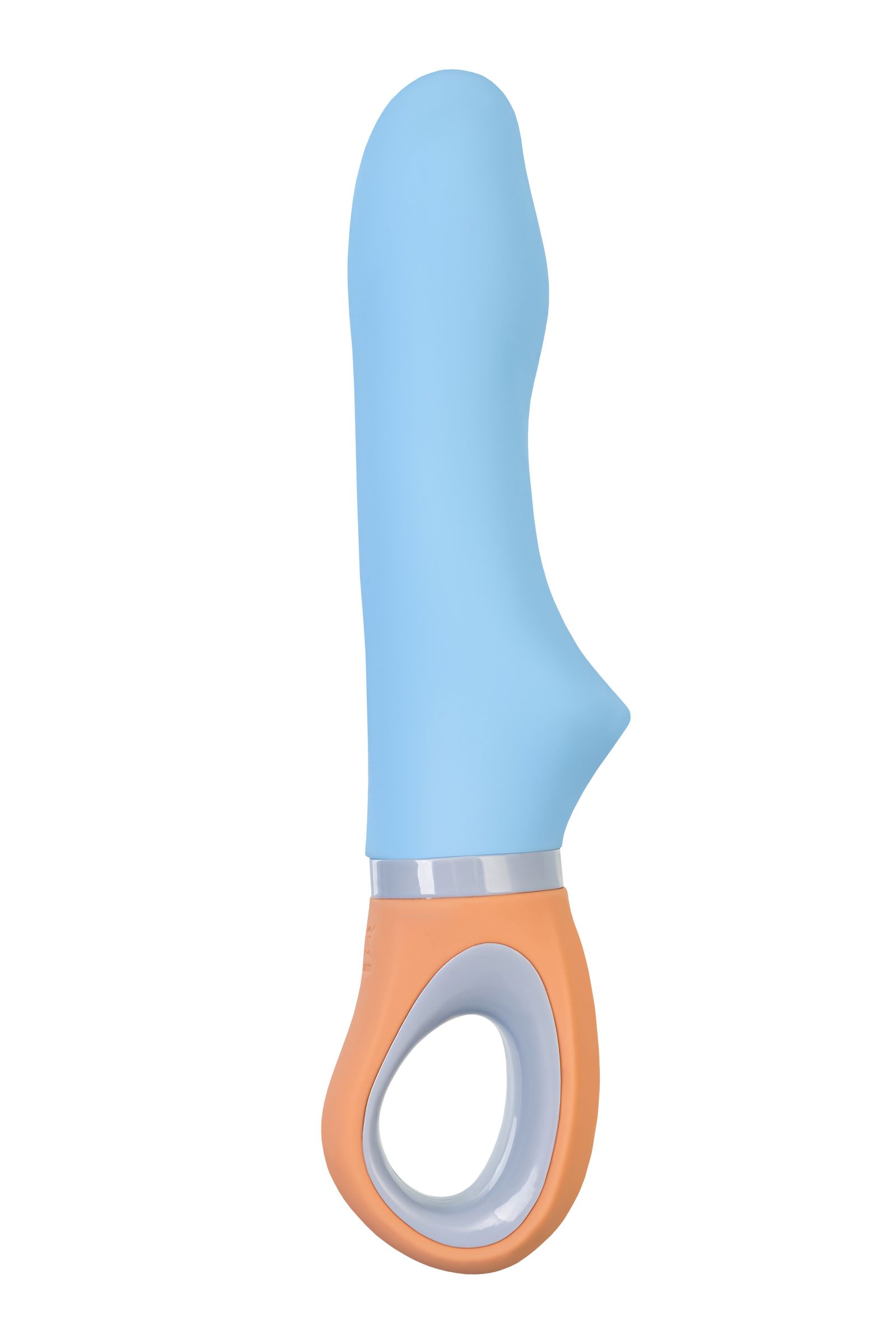 Голубой силиконовый вибратор Bluebell - 18,5 см. 1