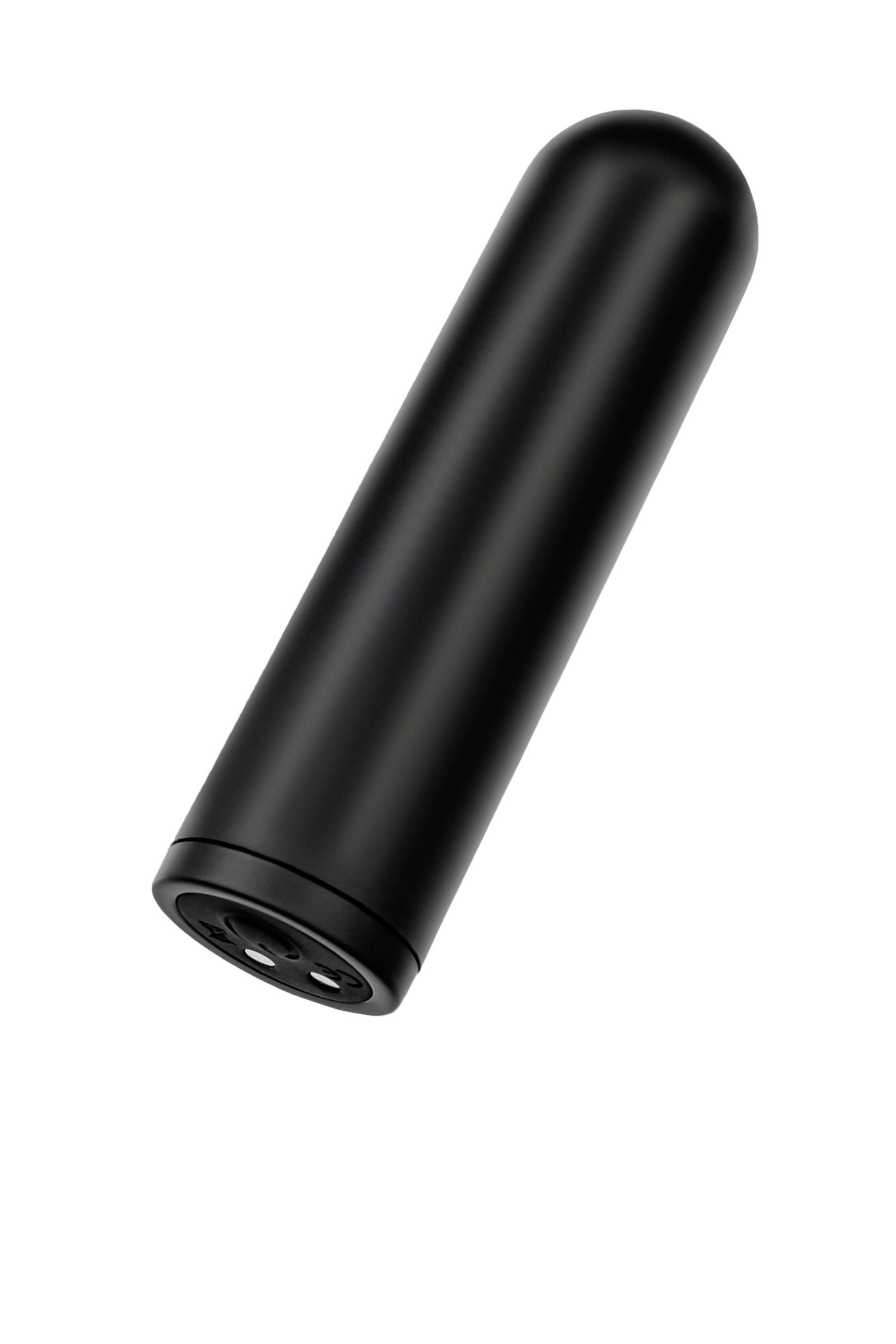 Черная перезаряжаемая вибропуля RealStick CALIBER - 7 см. 2