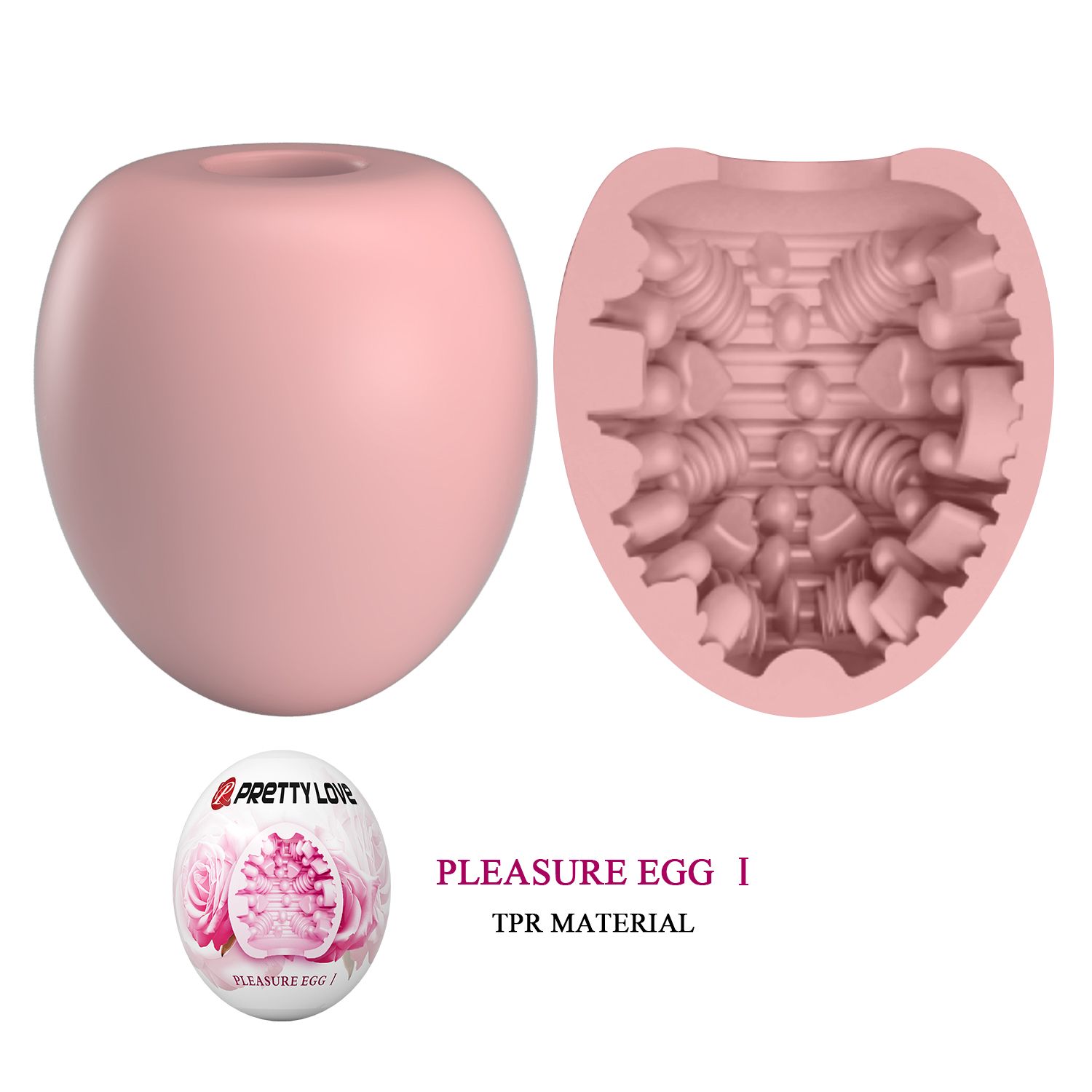 Розовый мастурбатор-яйцо Pleasure Egg I 2