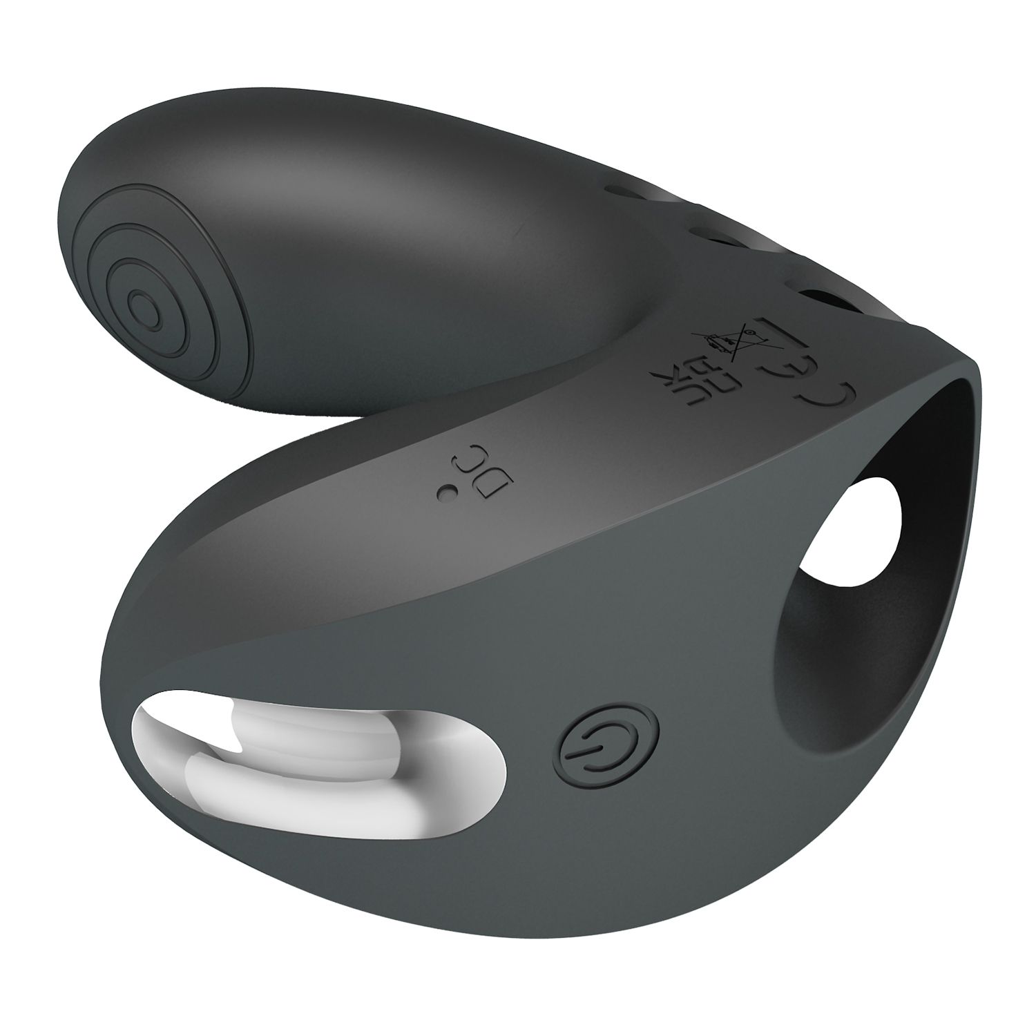 Черная вибронасадка на палец Camelia 8