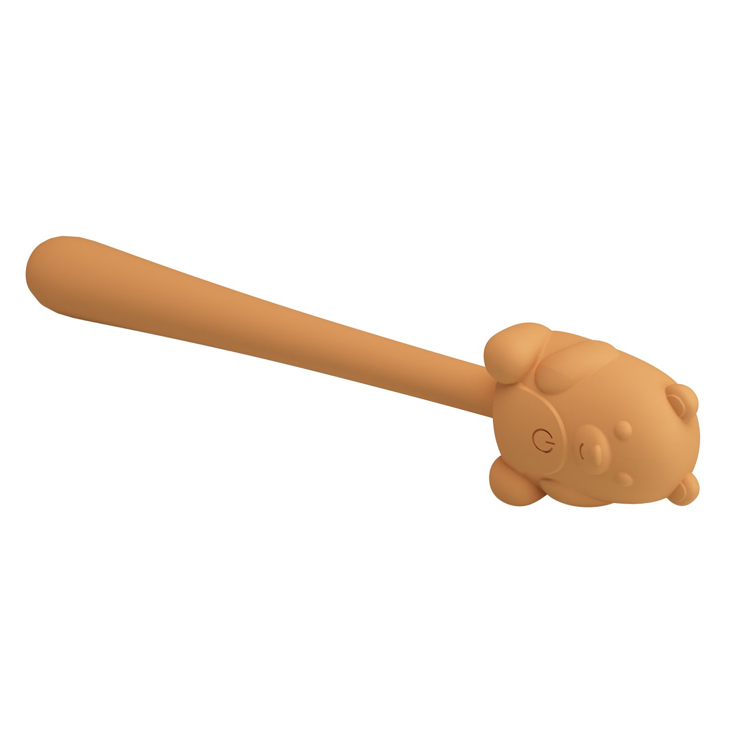 Бежевый универсальный гибкий вибратор - 13,3 см. 6