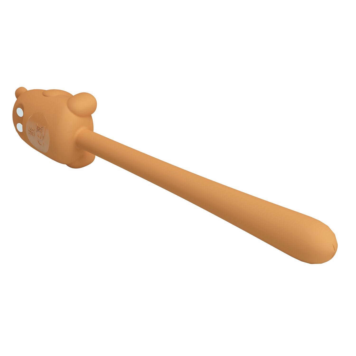 Бежевый универсальный гибкий вибратор - 13,3 см. 7