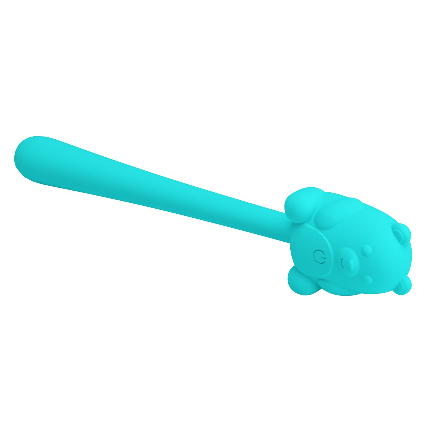 Аквамариновый универсальный гибкий вибратор - 13,3 см. 6