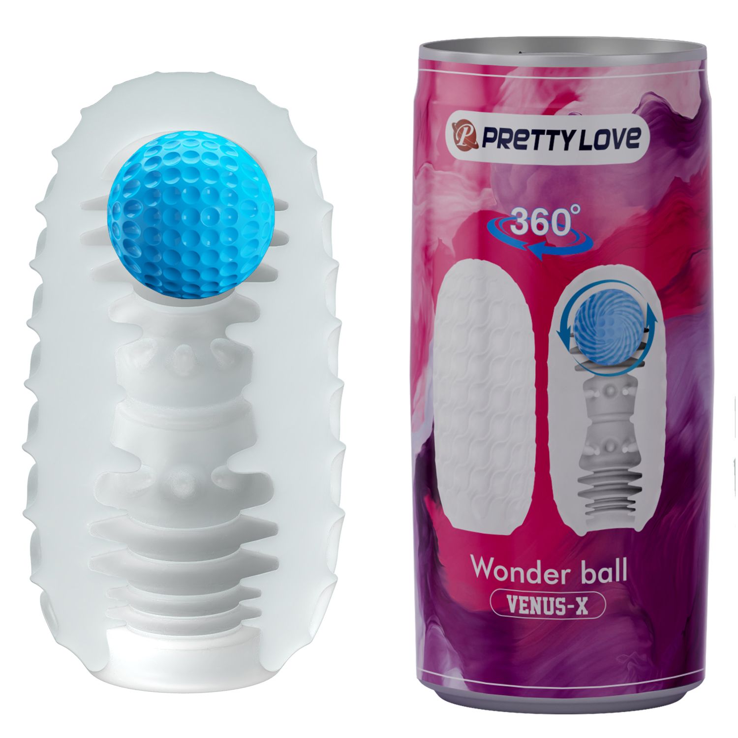 Мастурбатор с шариком внутри Wonder ball 2