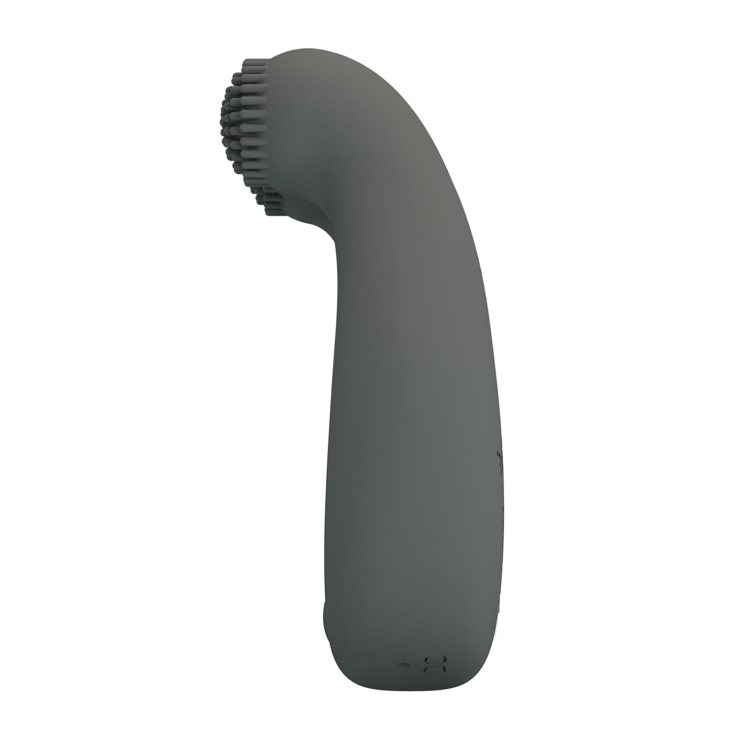 Серое эрекционное кольцо Dahlia с 2 стимулирующими щеточками 5