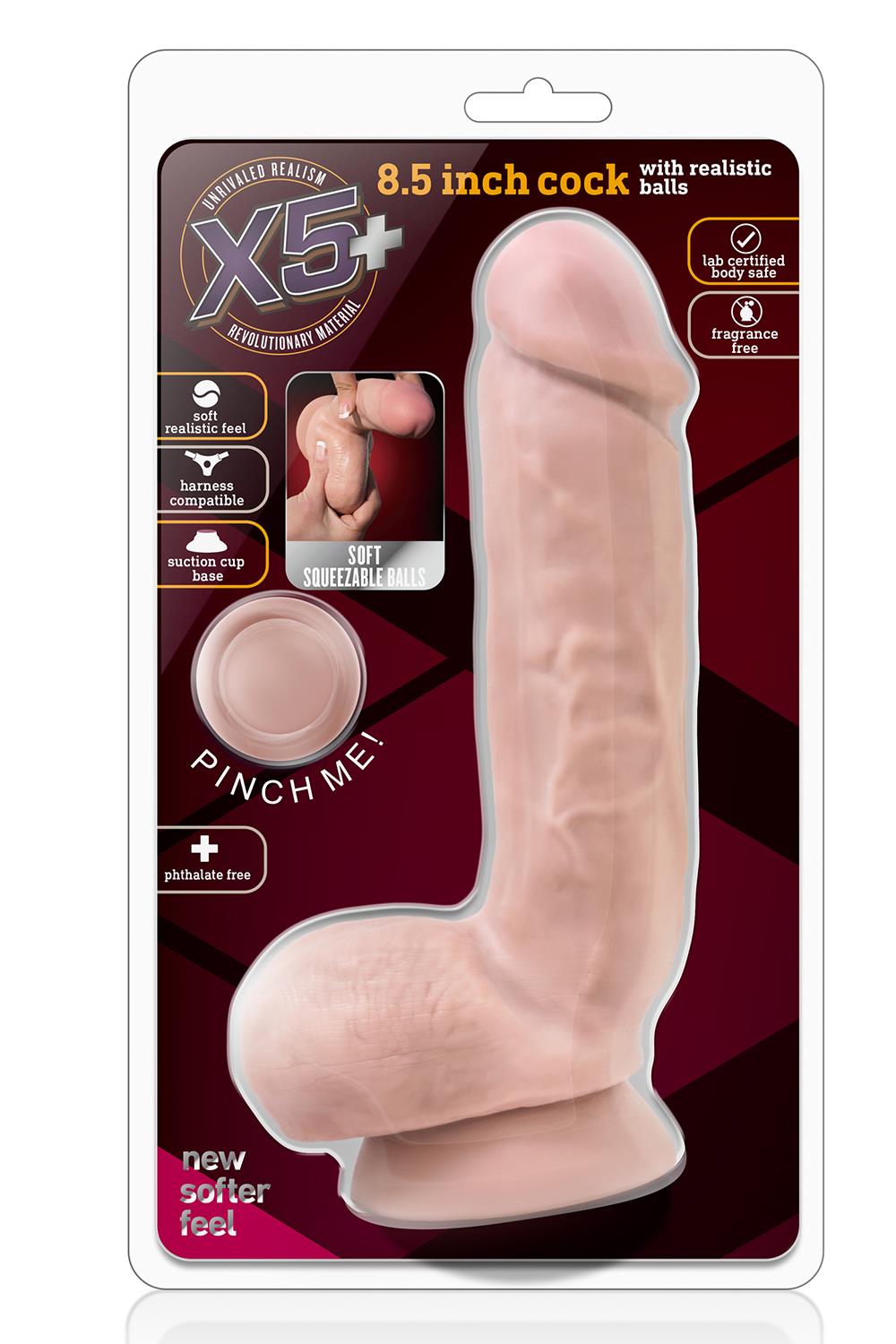 Телесный фаллоимитатор 8.5 Inch Cock With Balls - 21,5 см. 2