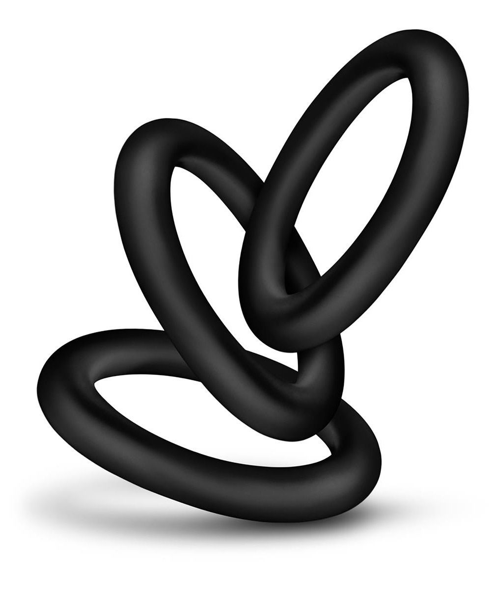 Набор из 3 черных эрекционных колец Black Small Penis Rings 3