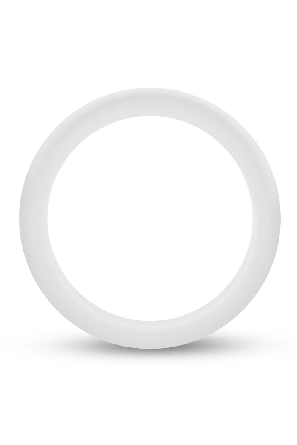 Белое люминесцентное эрекционное кольцо Silicone Glo Cock Ring 2