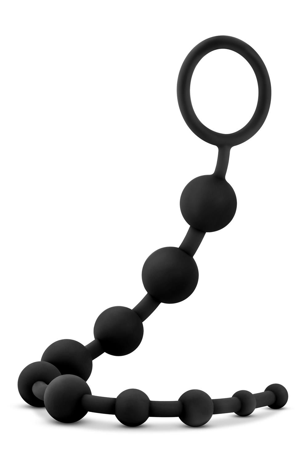 Черная анальная цепочка 10 Anal Beads - 31,8 см. 2