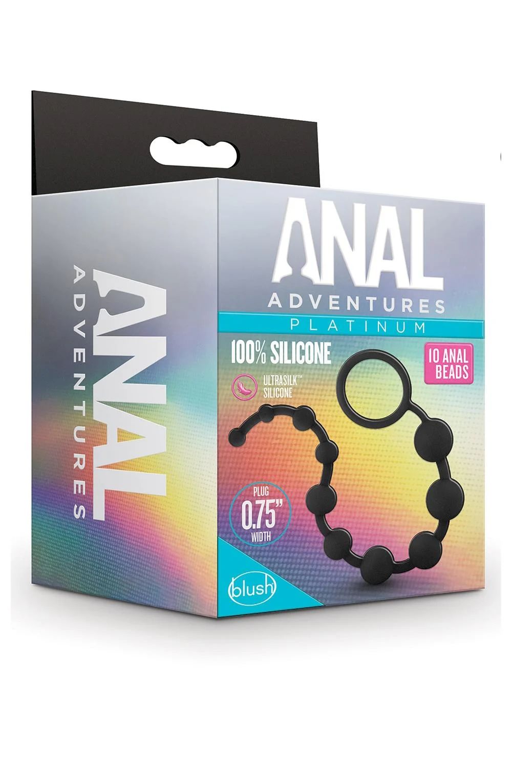 Черная анальная цепочка 10 Anal Beads - 31,8 см. 3
