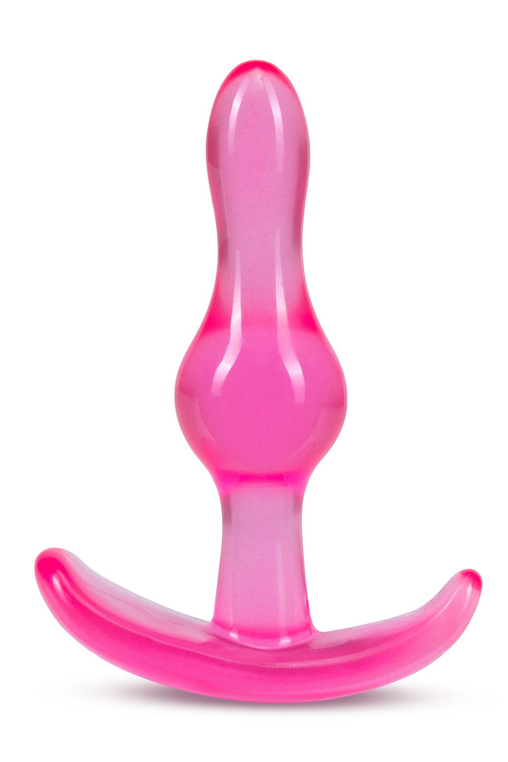 Розовая анальная пробка Curvy Anal Plug - 8,4 см. 1