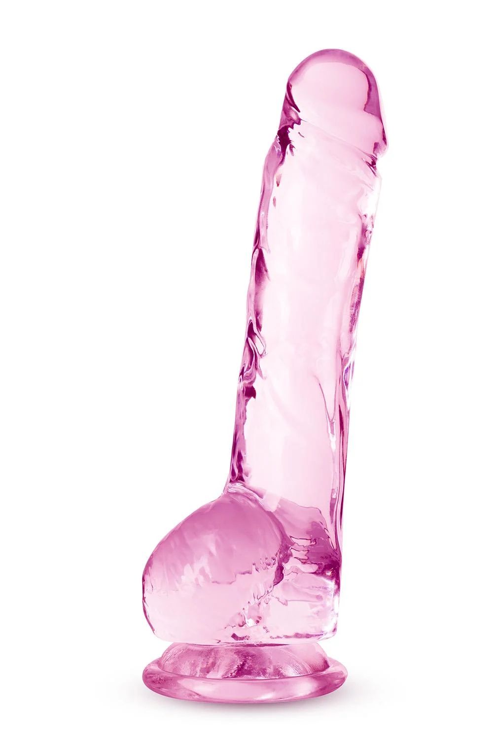 Розовый фаллоимитатор 8 Inch Crystalline Dildo - 19,5 см. 1