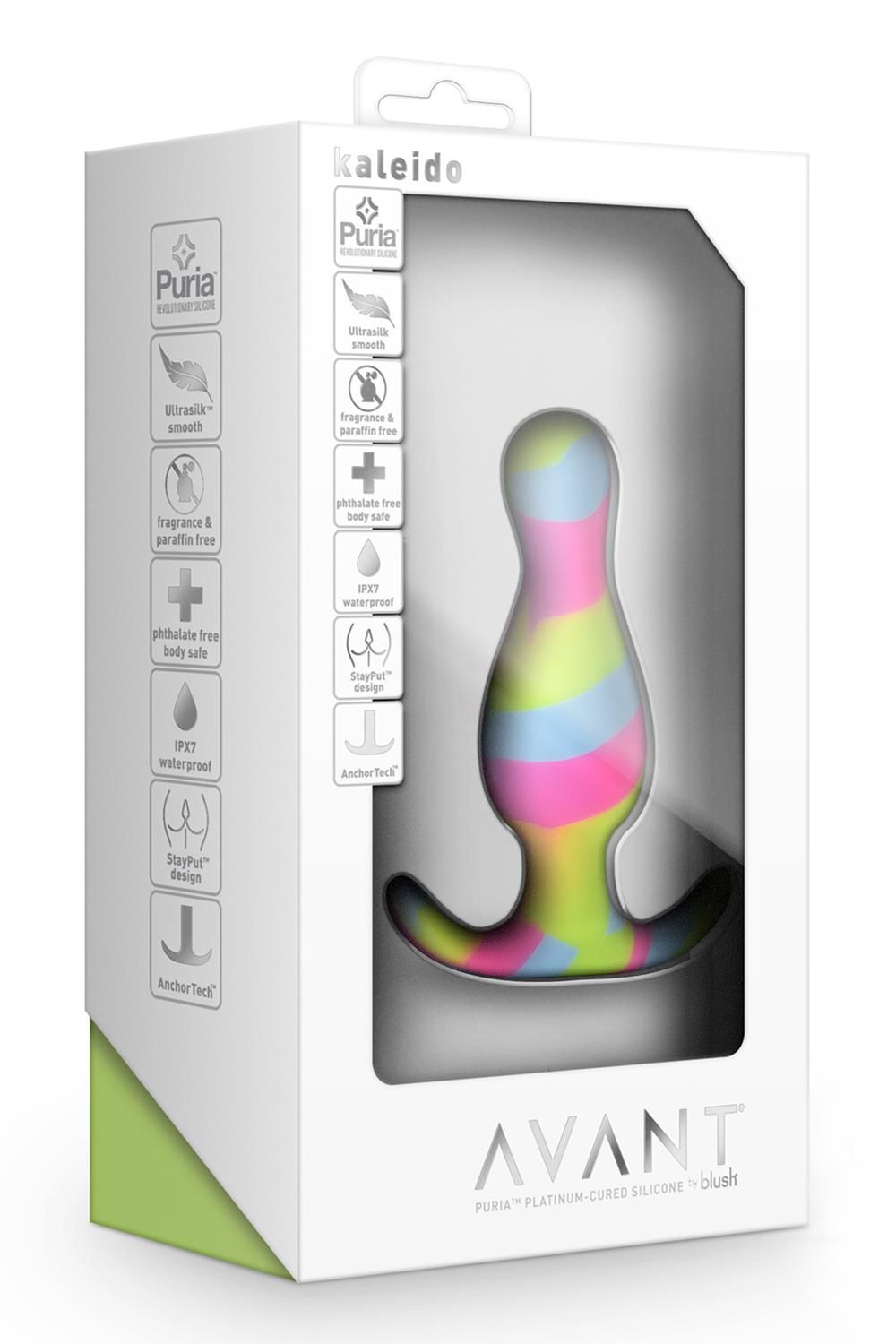 Анальная пробка с цветными разводами Kaleido - 8,9 см. 3