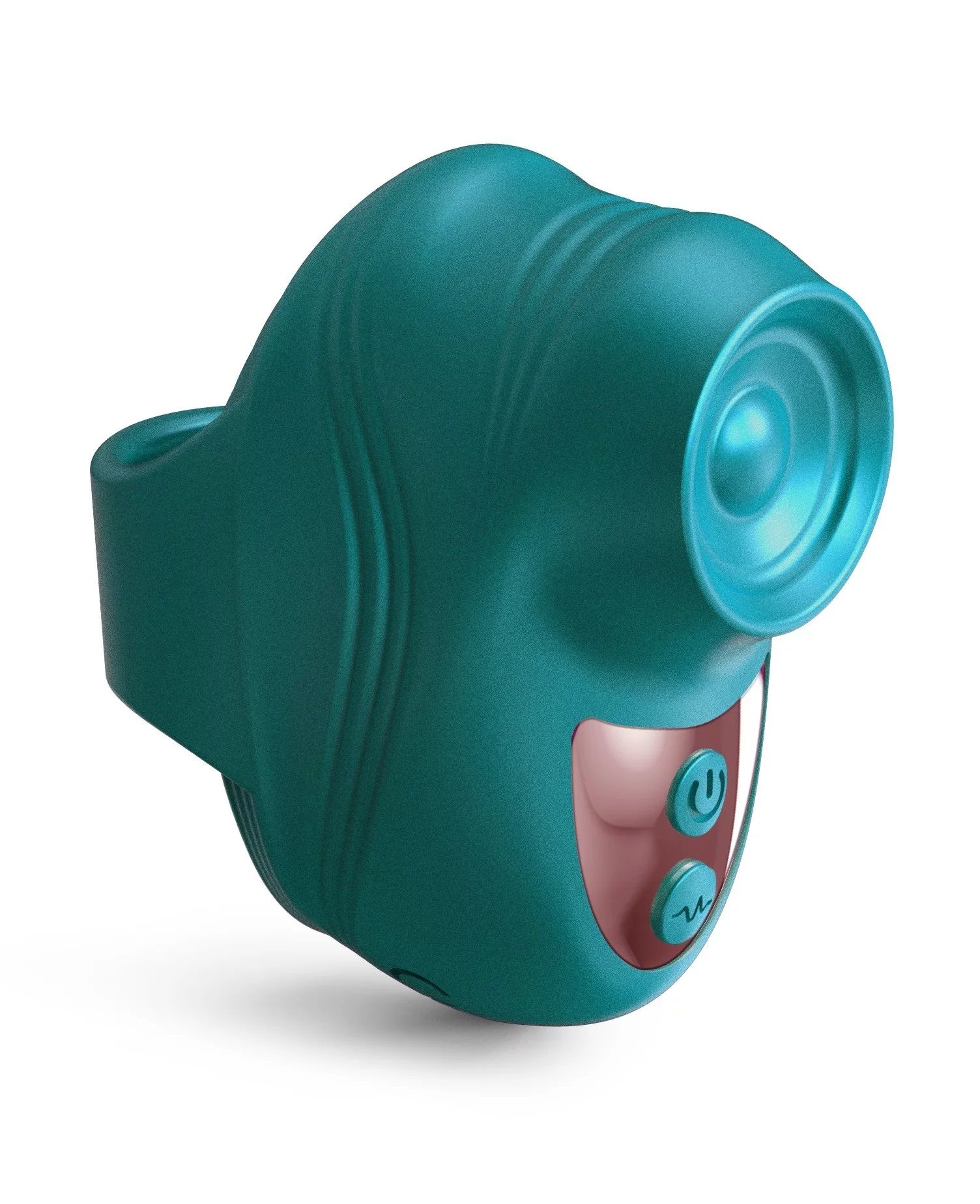 Зеленый клиторальный стимулятор на палец Kisscool 1