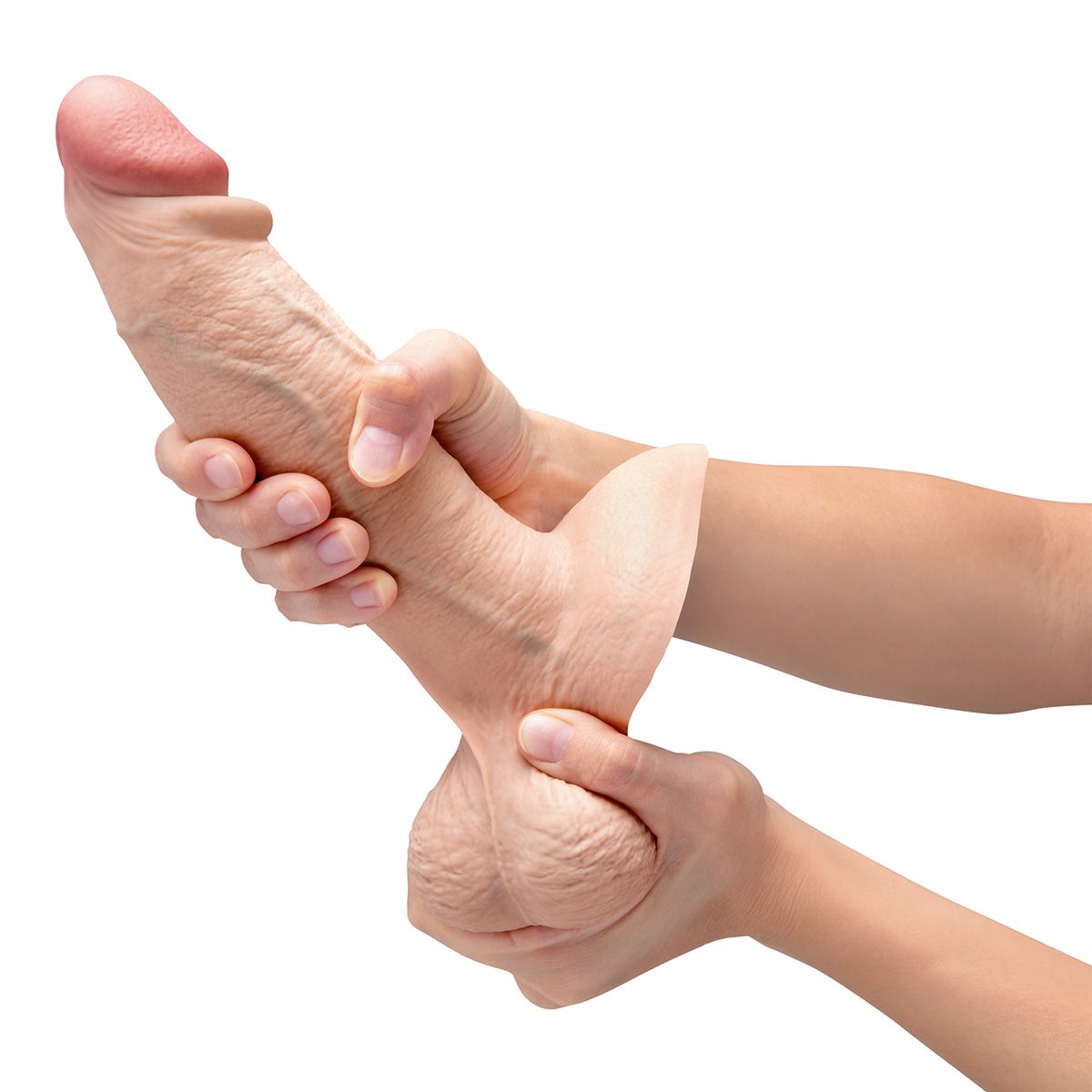 Телесный анальный фаллоимитатор Slipskin 8’’ Girthy - 20,3 см. 6