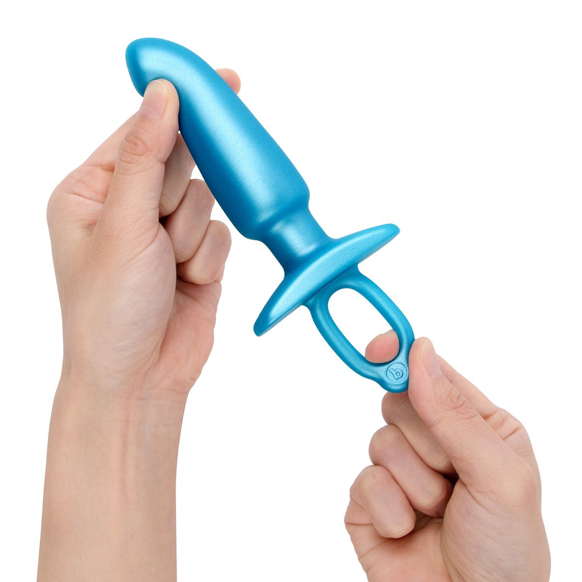 Голубая анальная пробка для массажа простаты Hither Silicone Prostate Plug - 14,3 см. 5