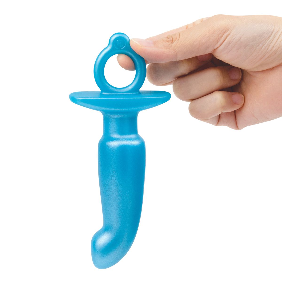 Голубая анальная пробка для массажа простаты Hither Silicone Prostate Plug - 14,3 см. 6
