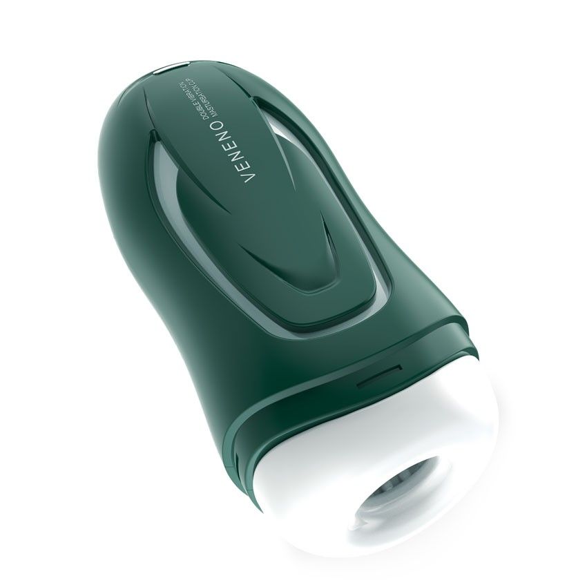 Зеленый вибромастурбатор с голосовым сопровождением Veneno 3