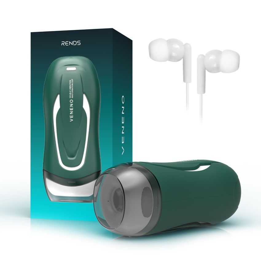 Зеленый вибромастурбатор с голосовым сопровождением Veneno 7