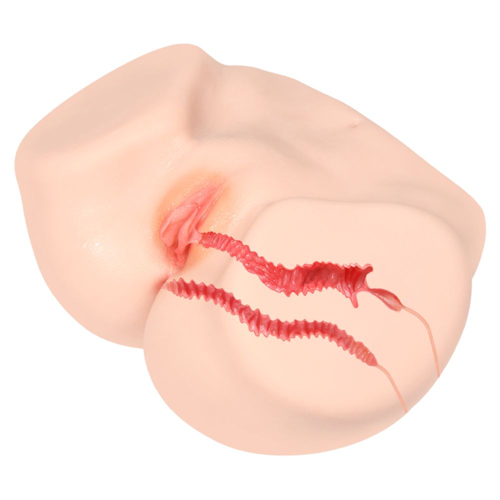 Телесный полуторс с двойным слоем материала и вибрацией Vanilla Onahole Real Vagina 3