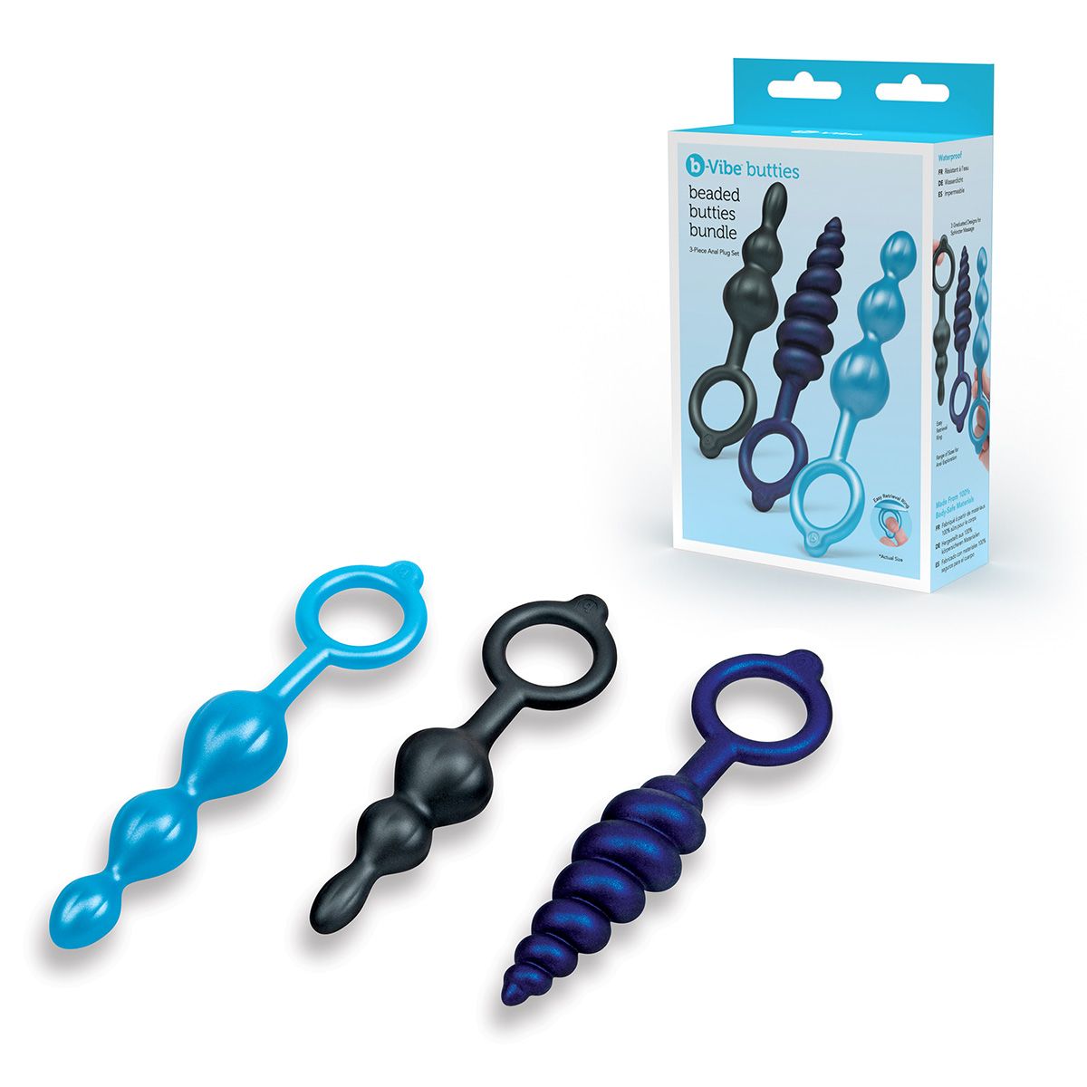 Набор из 3 силиконовых анальных стимуляторов Beaded Butties Bundle 2