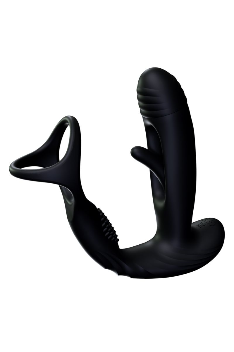 Черный инновационный масcажер простаты Pulse с функцией осцилляции 5