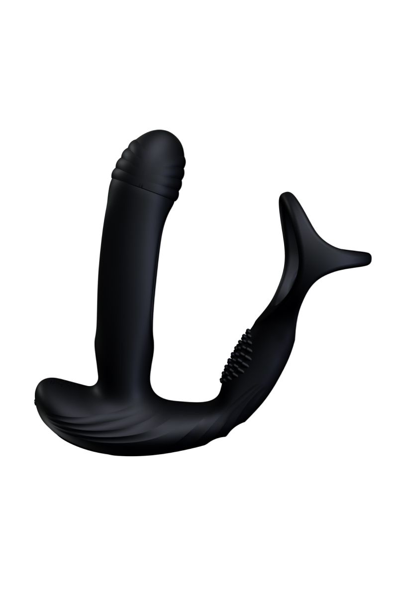 Черный инновационный масcажер простаты Pulse с функцией осцилляции 7