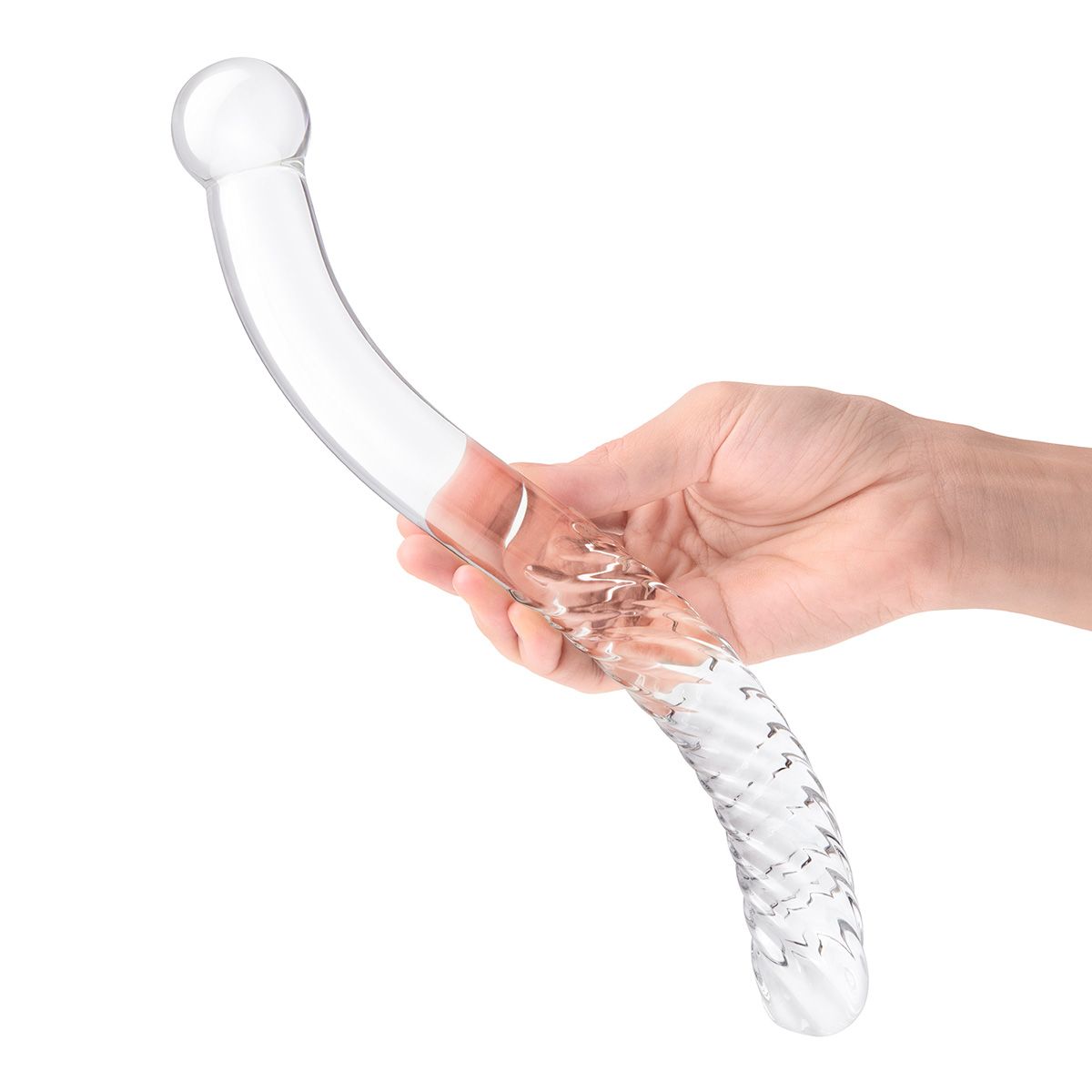 Стеклянный фаллоимитатор 11’’ Glass Pelvic Wand Double Ended - 28 см. 4
