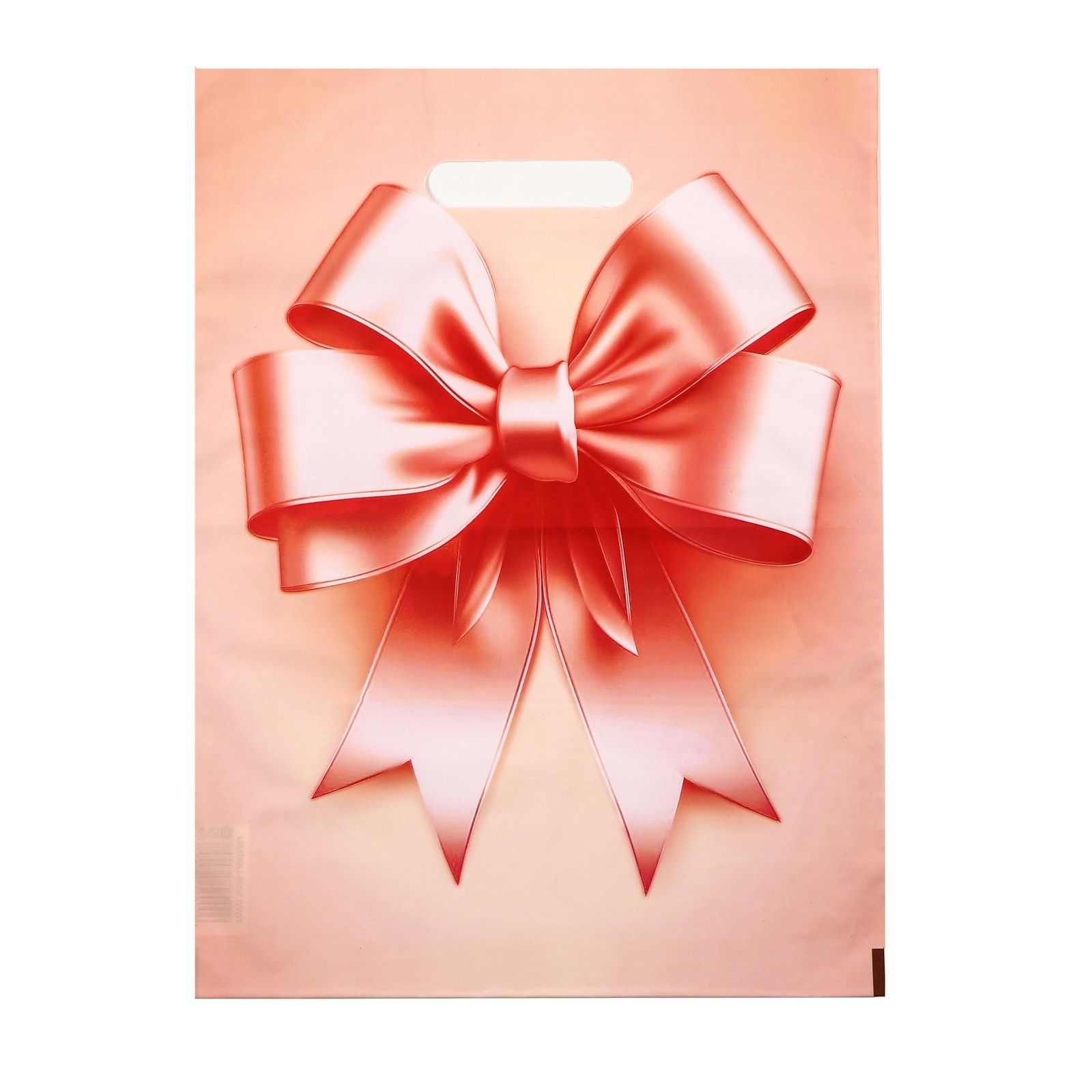 Пакет с принтом в виде банта с вырубной ручкой (30х40 см) 1