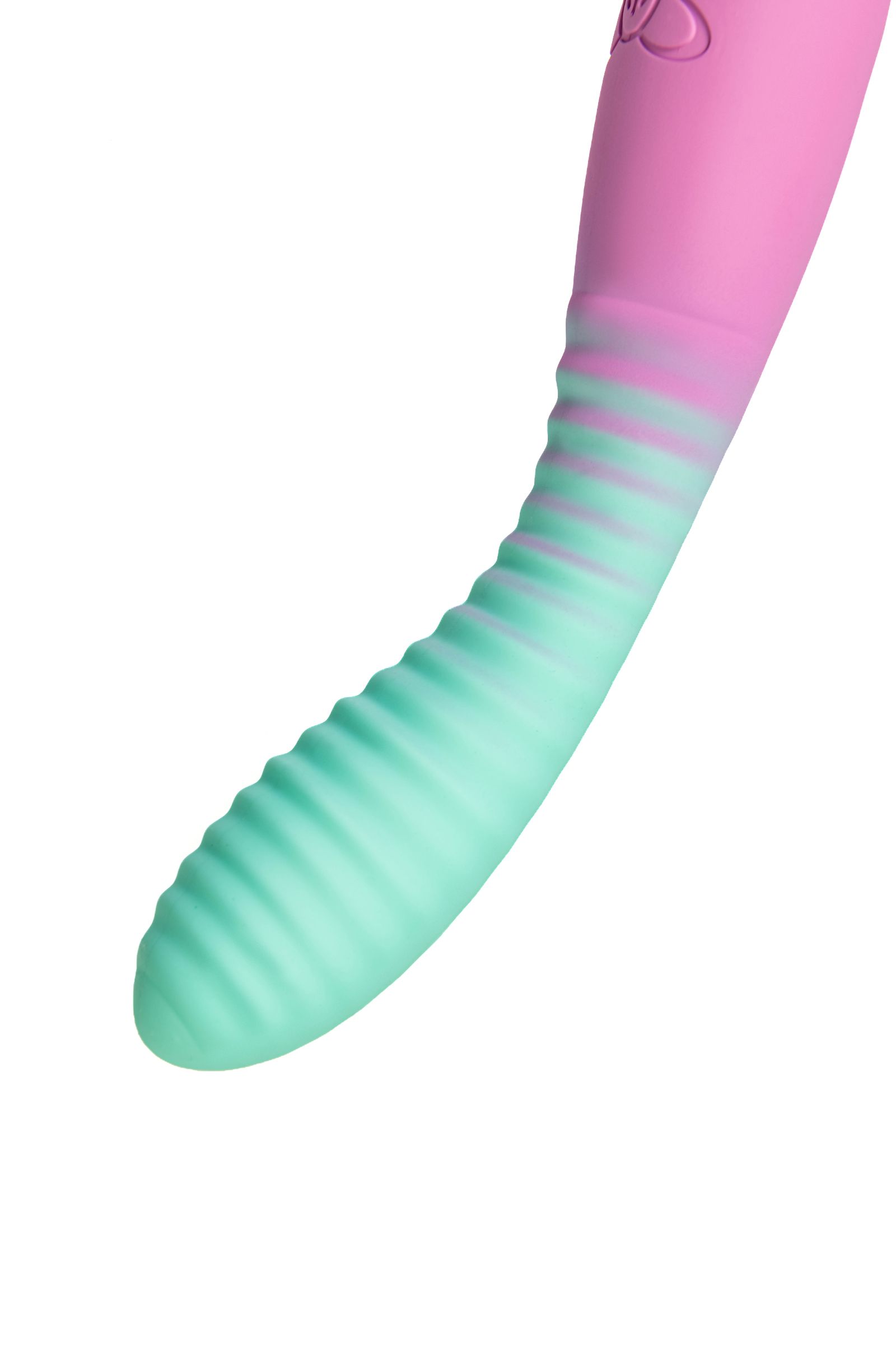 Мятно-розовый вибратор с изогнутой головкой Azalia - 20,5 см. 12