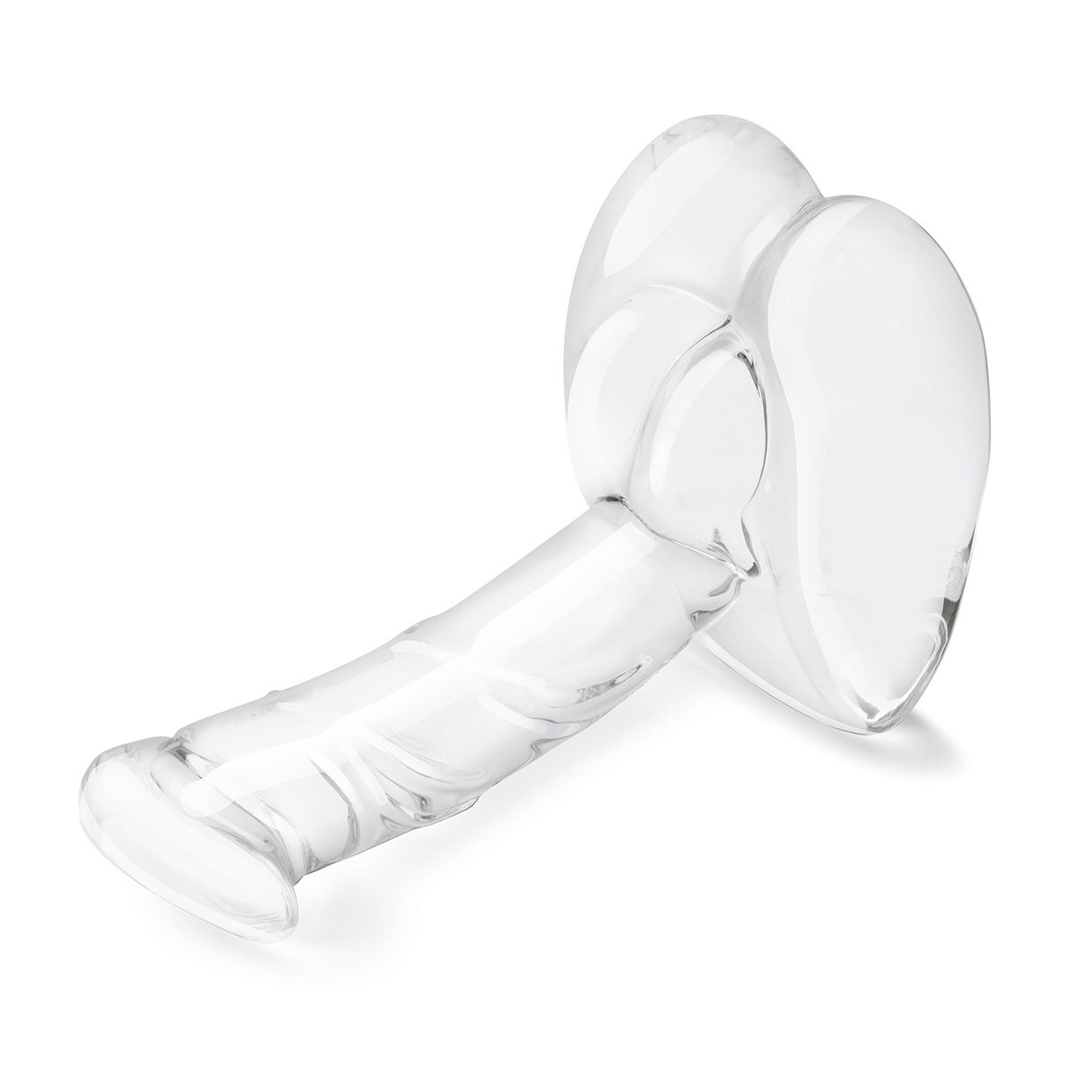 Стеклянный фаллоимитатор на подставке 7,5’’ Rideable Standing Glass Cock With Stability Base - 19 см. 6