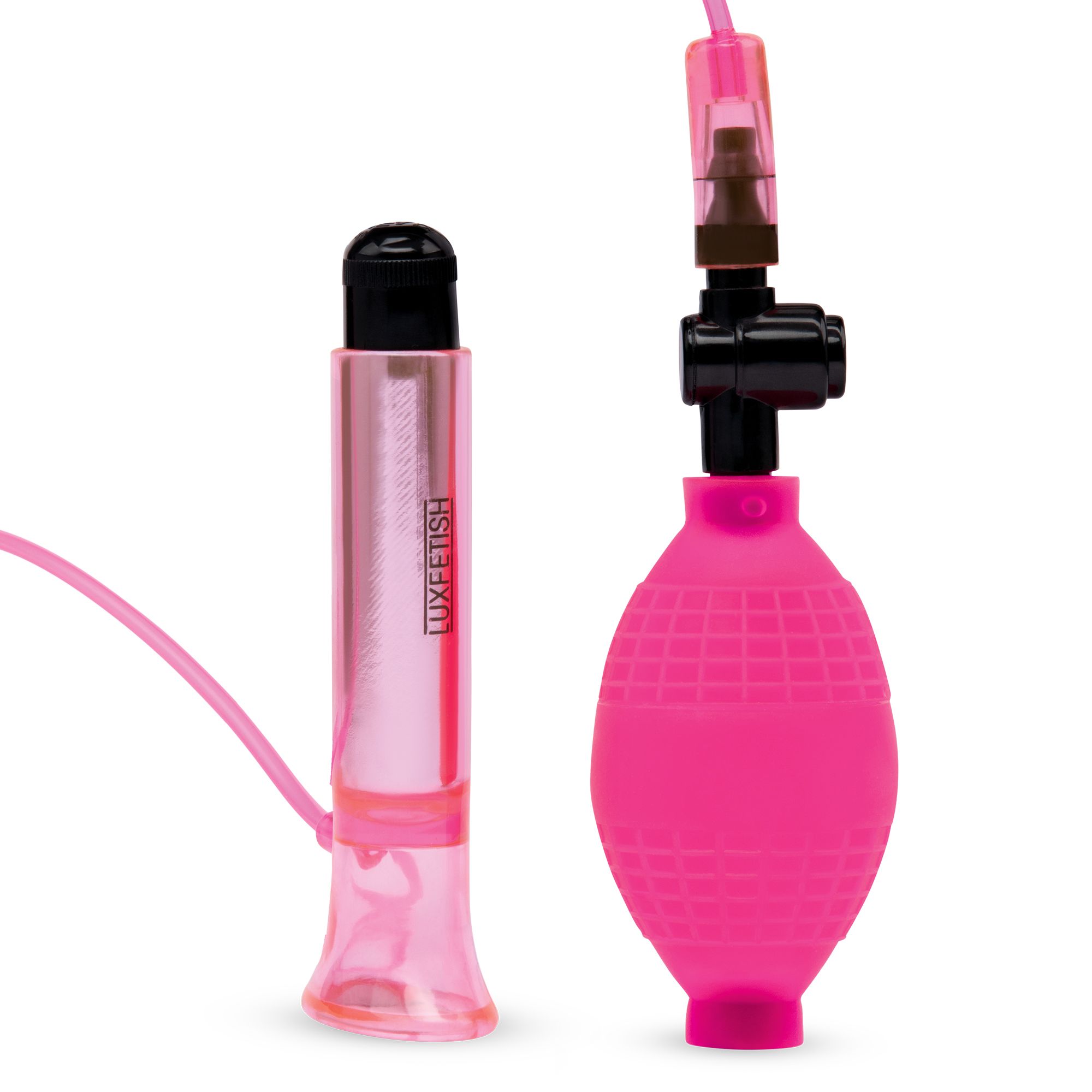 Розовый вакуумный стимулятор для клитора с вибрацией Vibrating Clitoral Pump with Quick Release 1