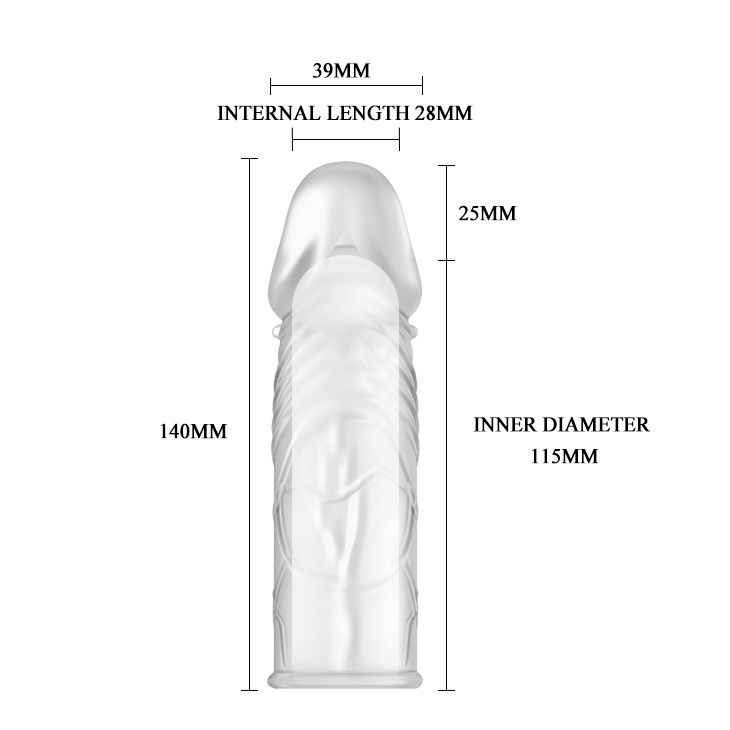 Прозрачная насадка с закрытой головкой - 14 см. 4