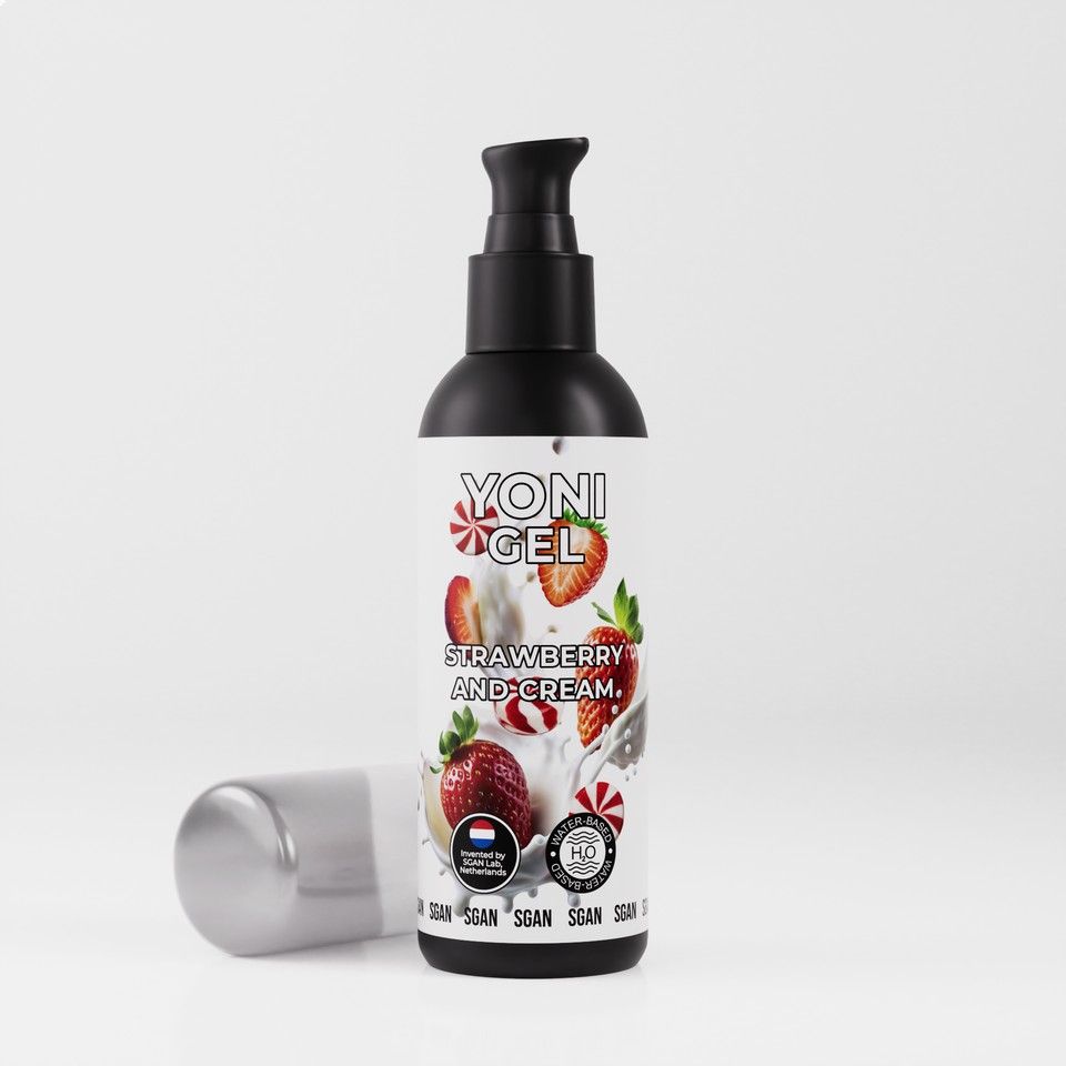 Лубрикант для орального секса SGAN со вкусом клубники со сливками - 100 мл. 2