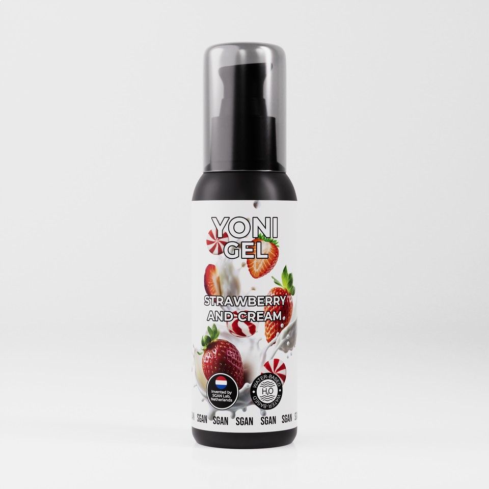 Лубрикант для орального секса SGAN со вкусом клубники со сливками - 100 мл. 1